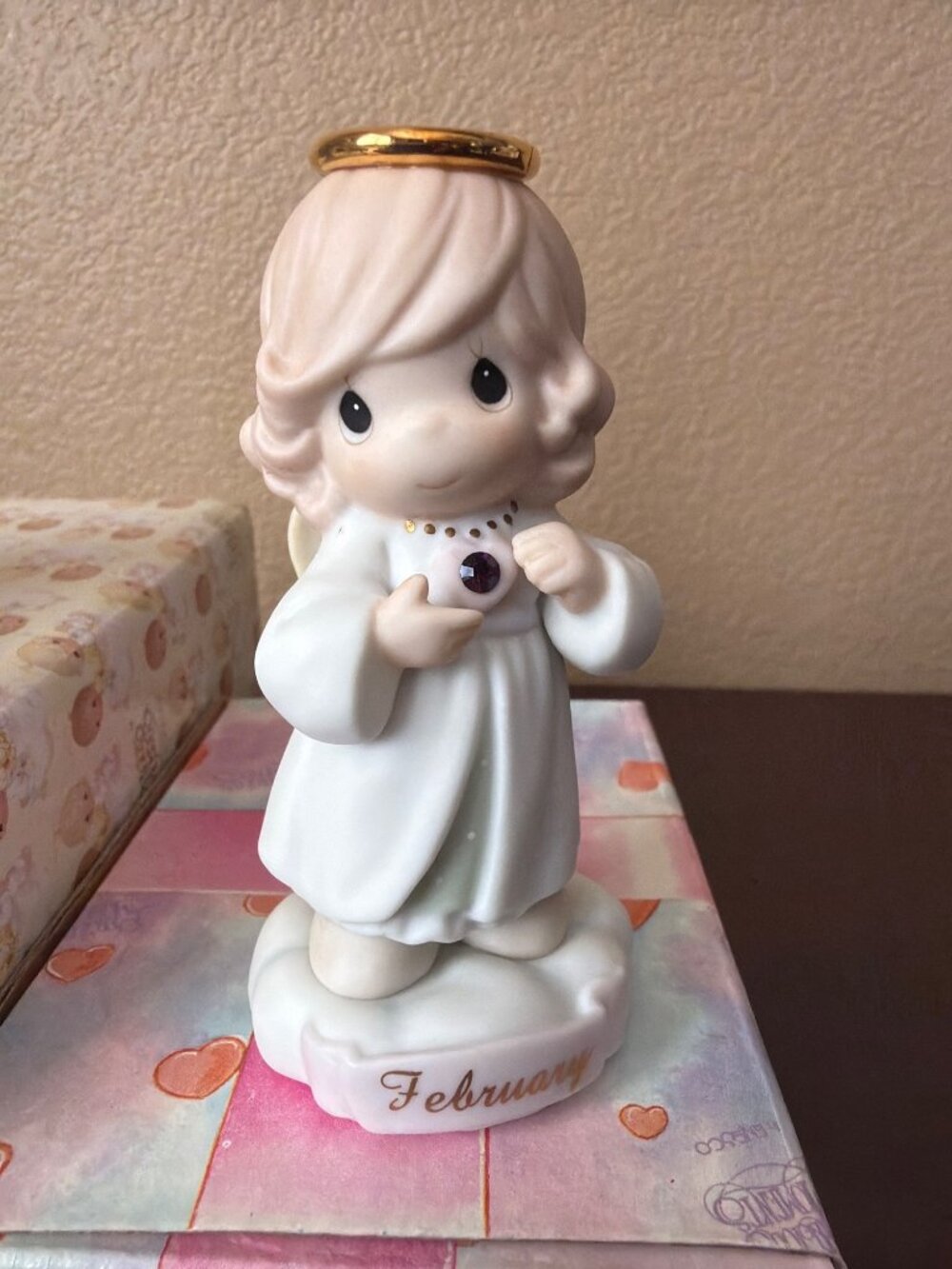 Lot of 2 Precious Moments "February" Figurines 109991 & 261246 w/Boxes - Picture 8 of 15